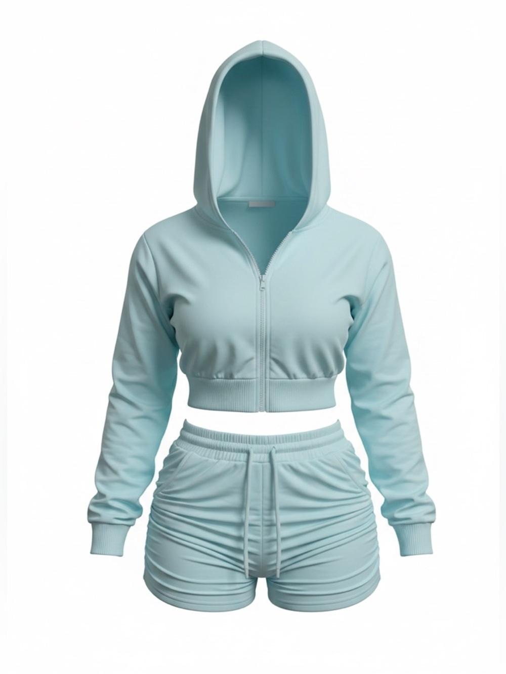 Baby Blue Hoodie Set